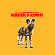African Wild Dog Sticker - Wild Dog Decal - Wild Dog Water Bottle Sticker