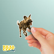 African Wild Dog Sticker - Wild Dog Decal - Wild Dog Water Bottle Sticker