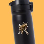 African Wild Dog Sticker - Wild Dog Decal - Wild Dog Water Bottle Sticker