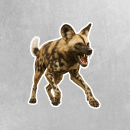 African Wild Dog Sticker - Wild Dog Decal - Wild Dog Water Bottle Sticker