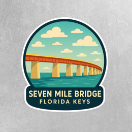 Seven Mile Bridge Sticker | 7 Mile Bridge Sticker | Florida Keys Bridge Sticker
