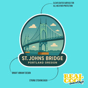 St. Johns Bridge Portland Oregon Sticker | Oregon Sticker