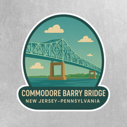 Commodore Barry Bridge Sticker | New Jersey Sticker | Pennsylvania Sticker