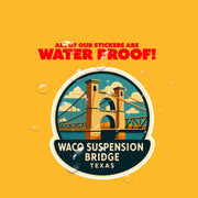 Waco Suspension Bridge Sticker | Waco Bridge Decal | Waco Texas Sticker