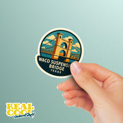 Waco Suspension Bridge Sticker | Waco Bridge Decal | Waco Texas Sticker