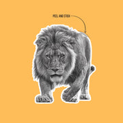 Lion Sticker | Lion Hunting Sticker | Lion Decal
