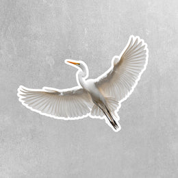 Great Egret Sticker - Great Great Egret Decal - Great Egret Sticker