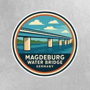 Magdeburg Water Bridge Sticker | Germany Sticker