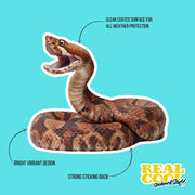 Cottonmouth Snake Sticker
