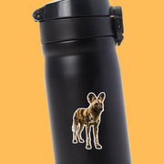 African Wild Dog Sticker - Wild Dog Decal - Wild Dog Water Bottle Sticker