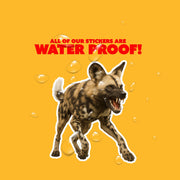 African Wild Dog Sticker - Wild Dog Decal - Wild Dog Water Bottle Sticker