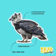 Harpy Eagle Sticker | Harpy Eagle Water Bottle Sticker | Harpy Eagle Decal