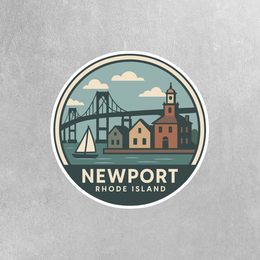 New Port Rhode Island Sticker RealCoolStickers