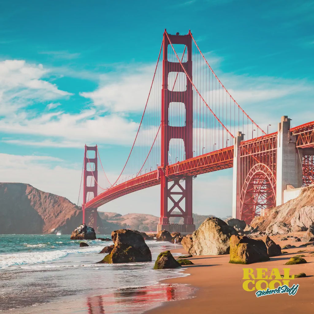 San Francisco Sticker - Golden Gate Bridge Sticker - San Francisco Decal