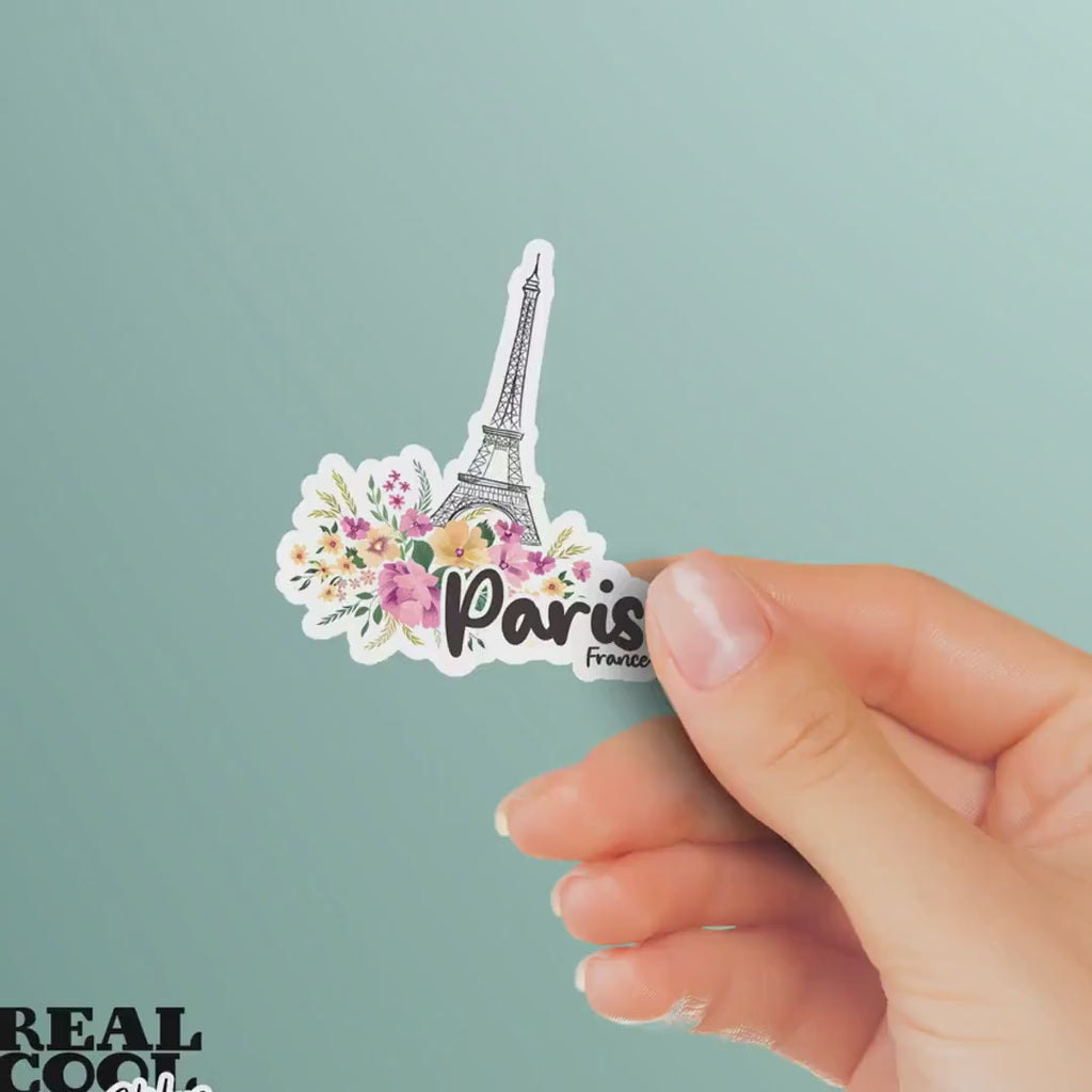 Paris Sticker - Eiffel Tower Sticker - France Sticker - Paris Skyline Decal - Paris Travel