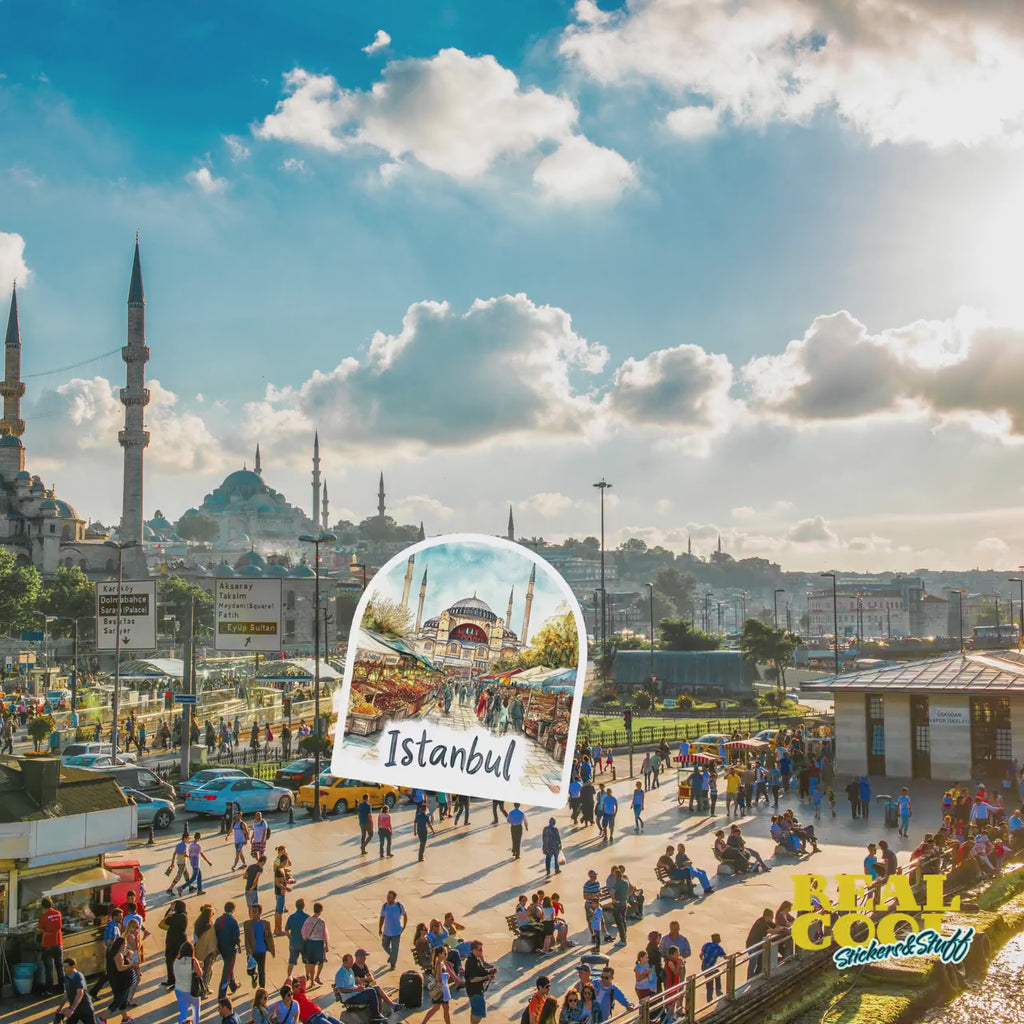 Istanbul Sticker - Elegant Istanbul Sticker - Istanbul Souvenir Sticker