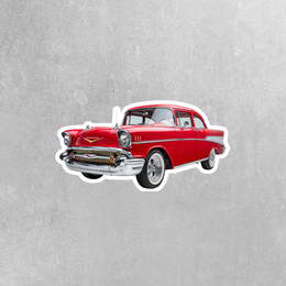 Red 57 Chevy Sticker RealCoolStickers